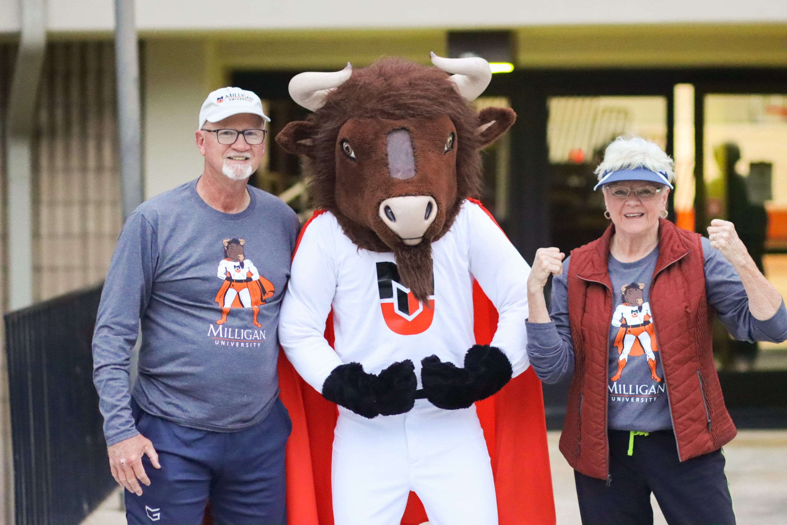 Alumni Pose with Super Brutus